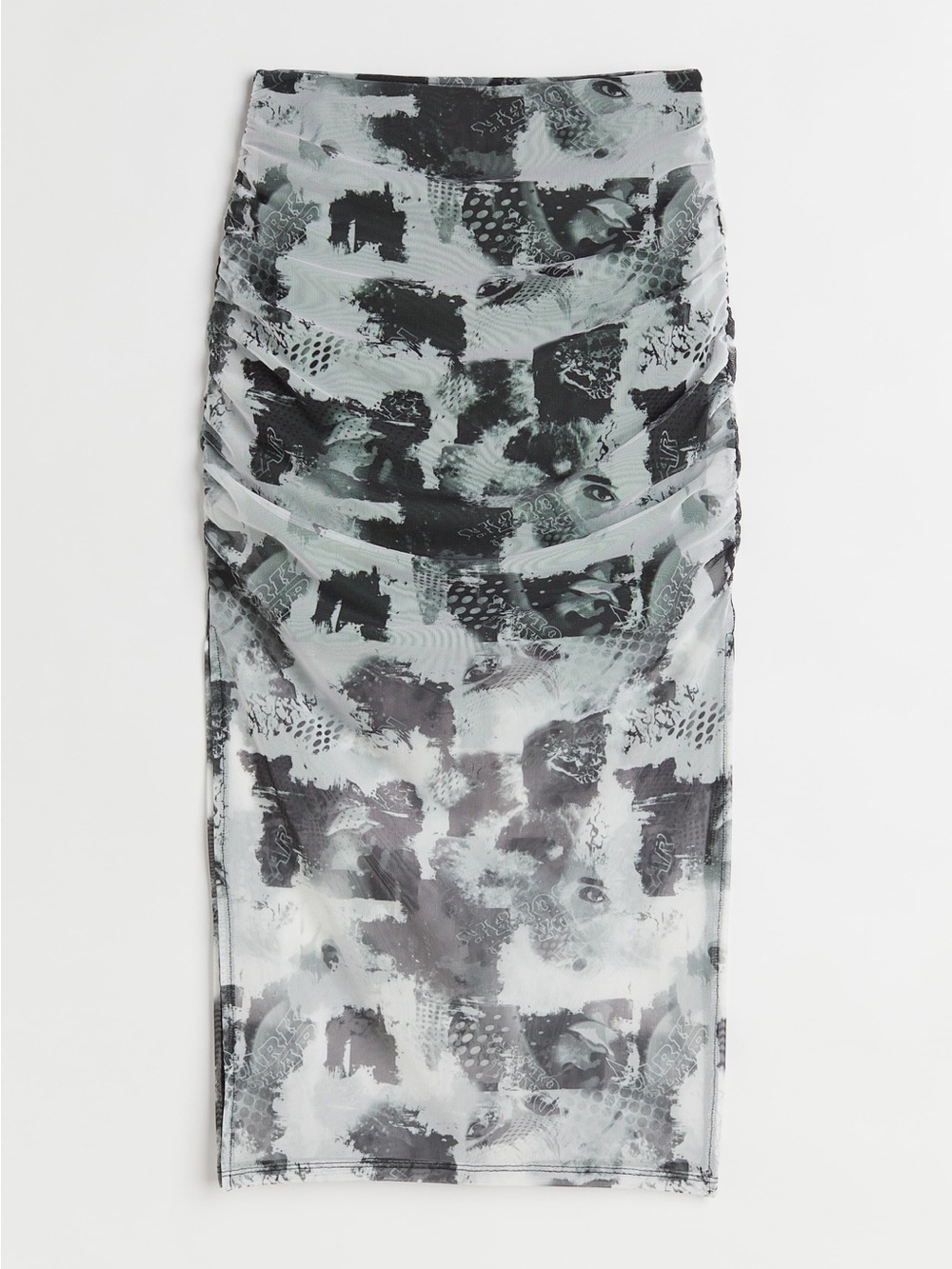 H&M, high waist draped effect skirt